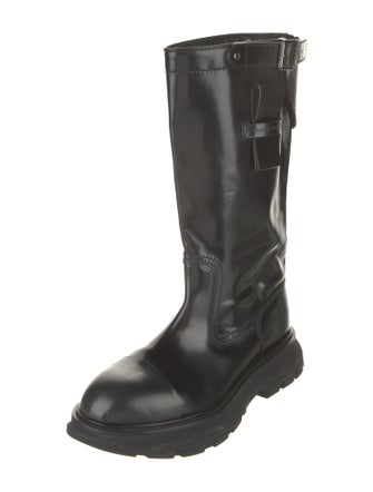 Alexander McQueen Patent Leather Rain Boots