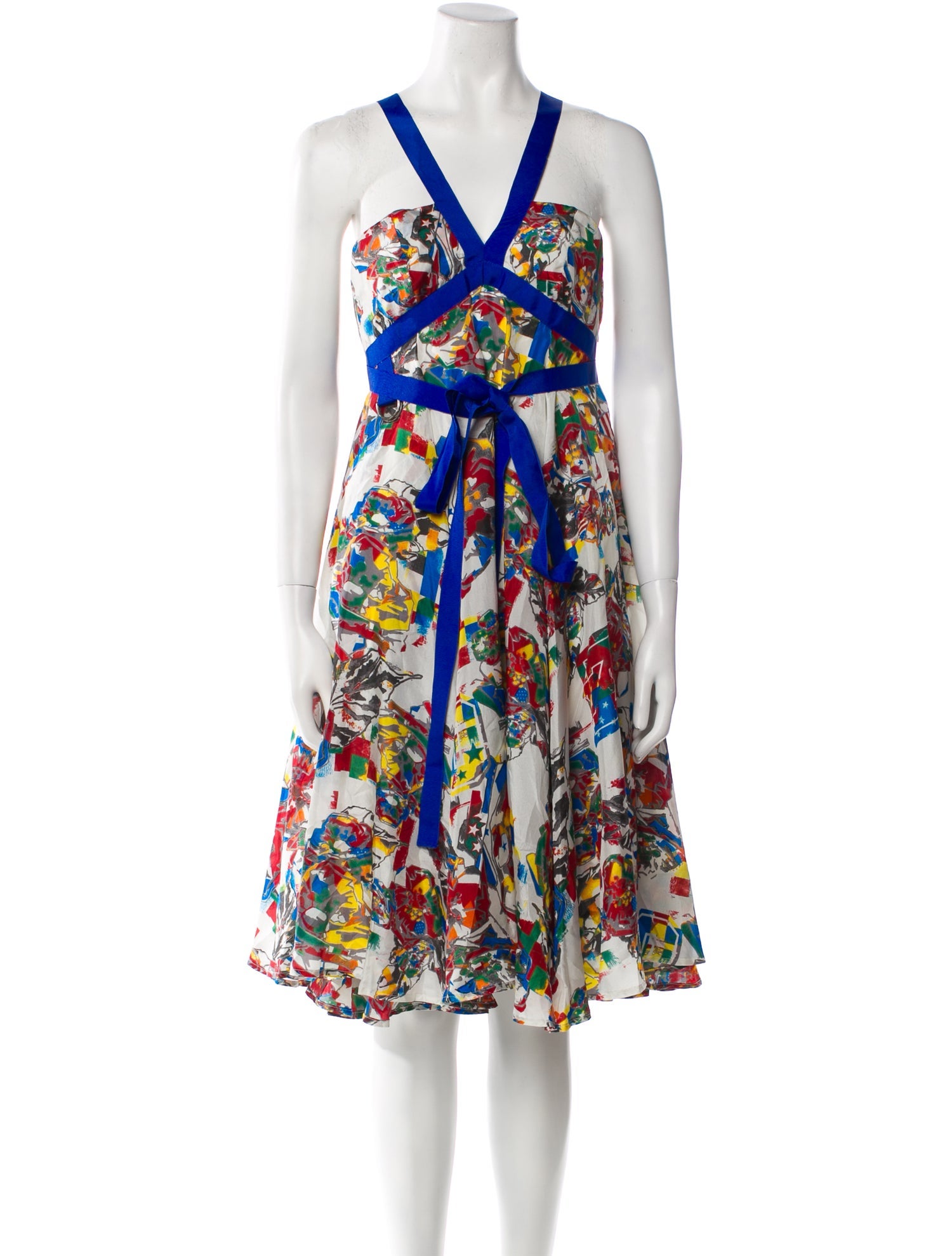 McQ Alexander McQueen Silk Midi Length Dress