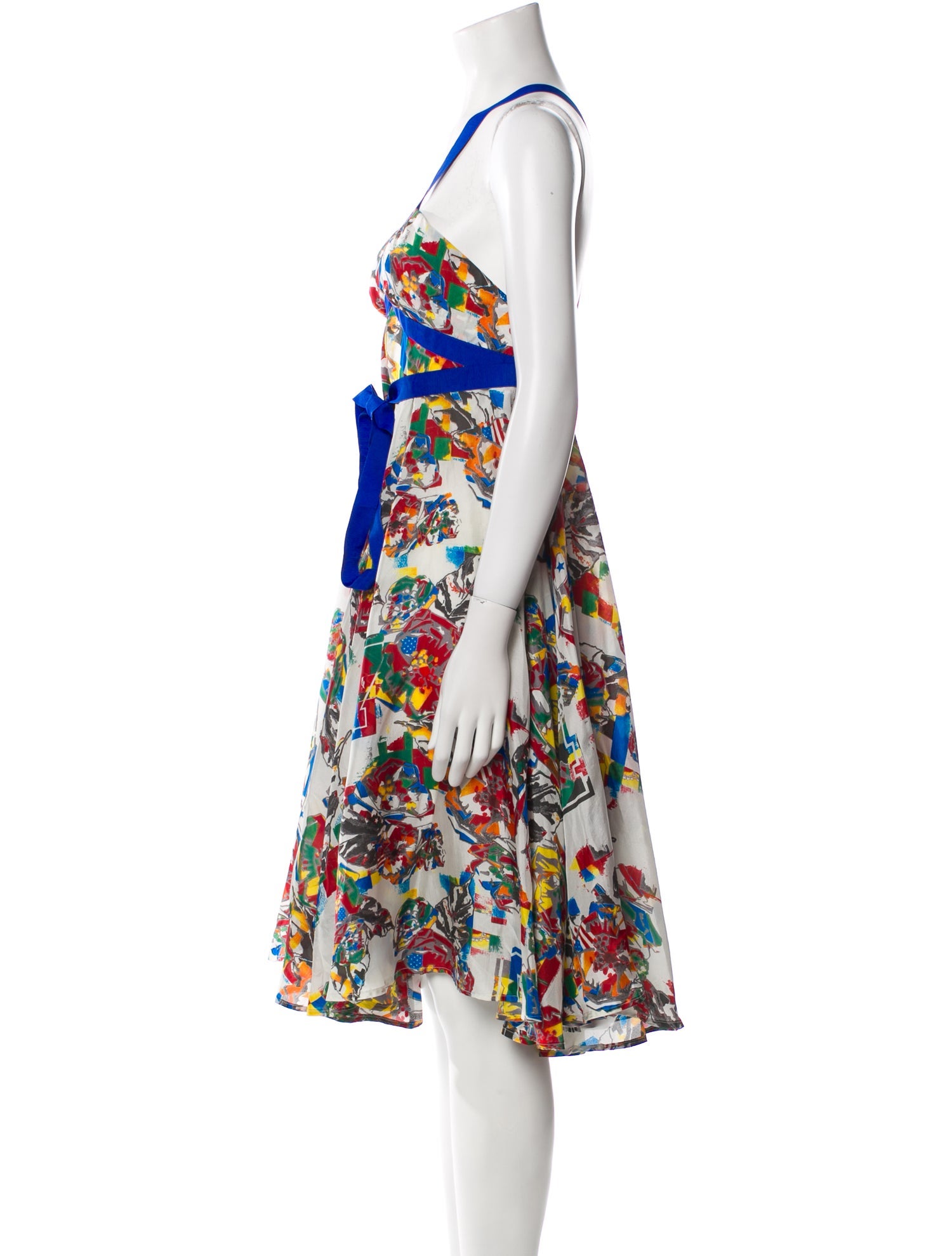 McQ Alexander McQueen Silk Midi Length Dress