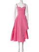 Alexander McQueen Square Neckline Midi Length Dress