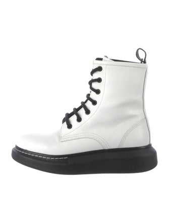 Alexander McQueen Leather Combat Boots