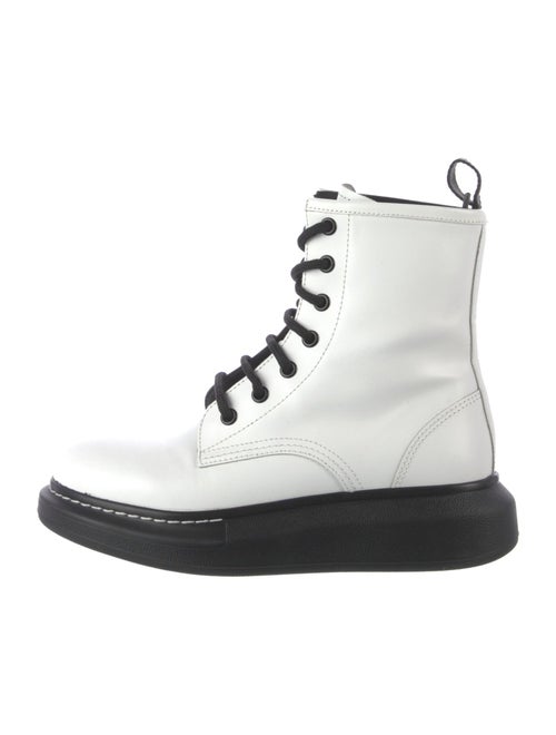 Alexander McQueen Leather Combat Boots