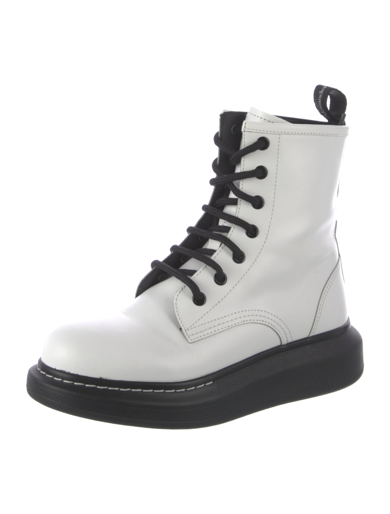 Alexander McQueen Leather Combat Boots