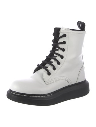 Alexander McQueen Leather Combat Boots