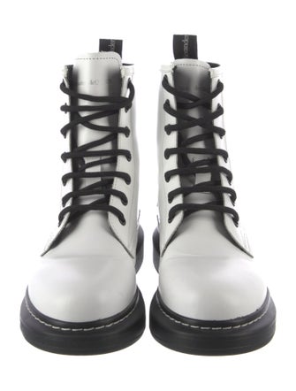 Alexander McQueen Leather Combat Boots