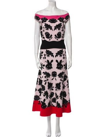 Alexander McQueen Dresses Floral Print Long Dress L