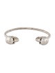 Alexander McQueen Crystal Twin Skull Cuff Bracelet