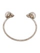 Alexander McQueen Crystal Twin Skull Cuff Bracelet
