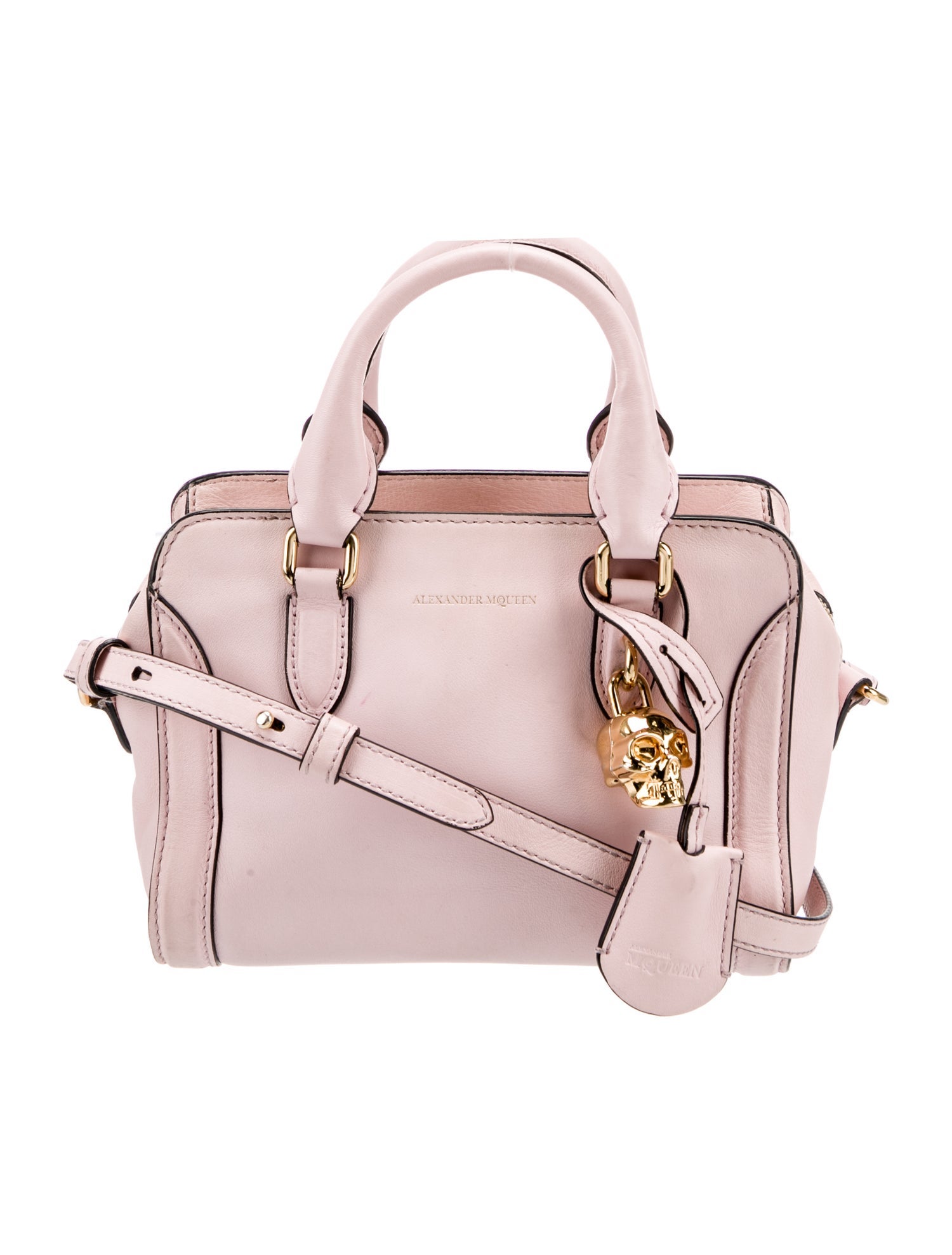 Alexander McQueen Leather Top Handle Bag - Pink Crossbody