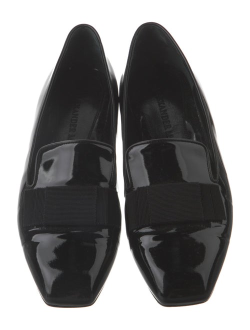 Alexander McQueen Patent Leather Bow Accents Loafers