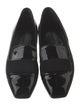 Alexander McQueen Patent Leather Bow Accents Loafers