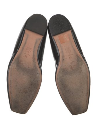 Alexander McQueen Patent Leather Bow Accents Loafers