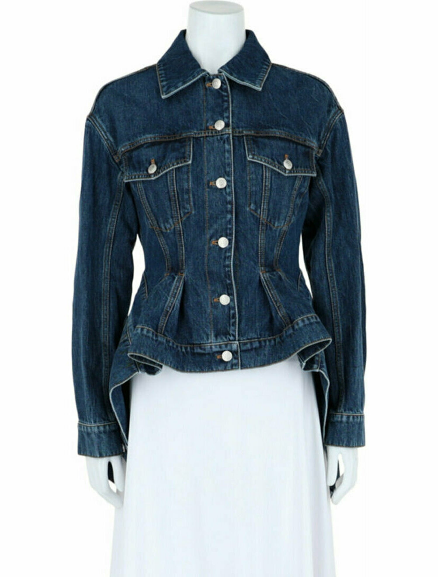 Alexander McQueen Solid Denim Jacket w/ Tags