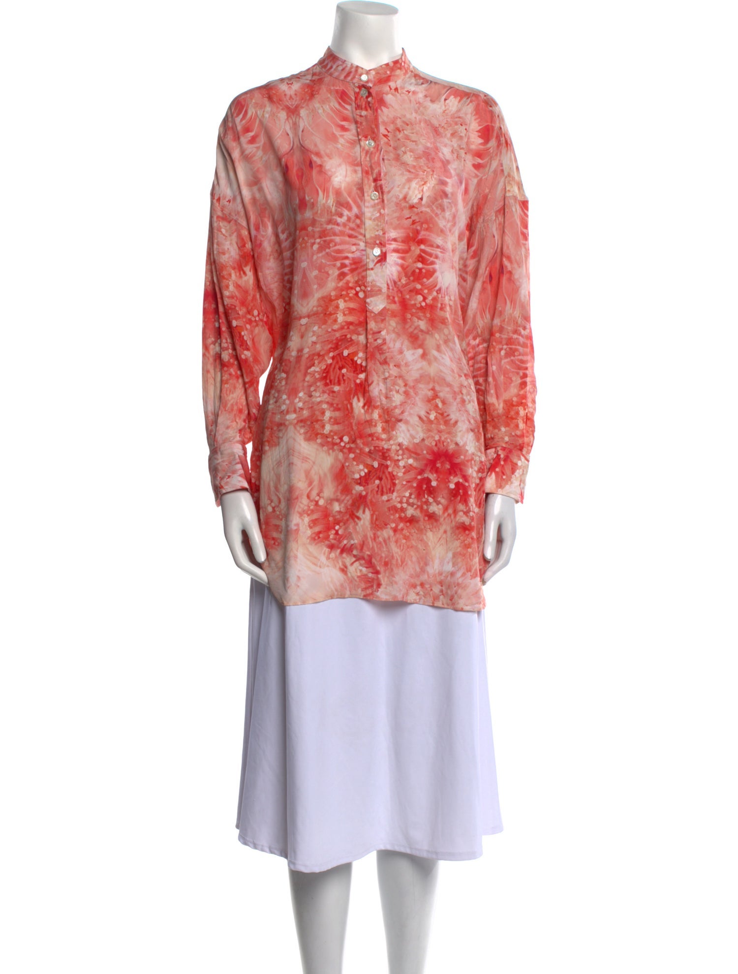 Alexander McQueen Silk Floral Print Tunic