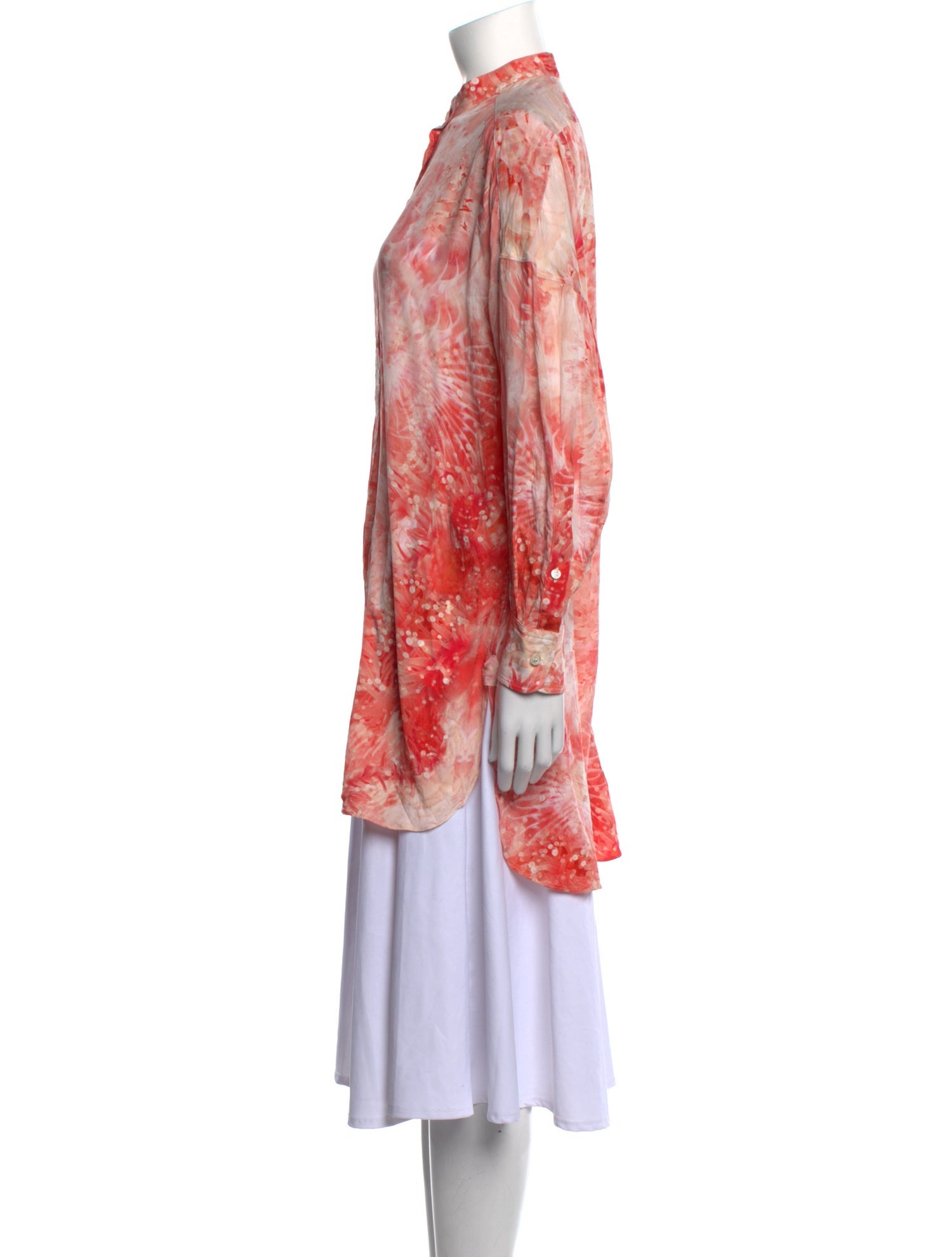 Alexander McQueen Silk Floral Print Tunic