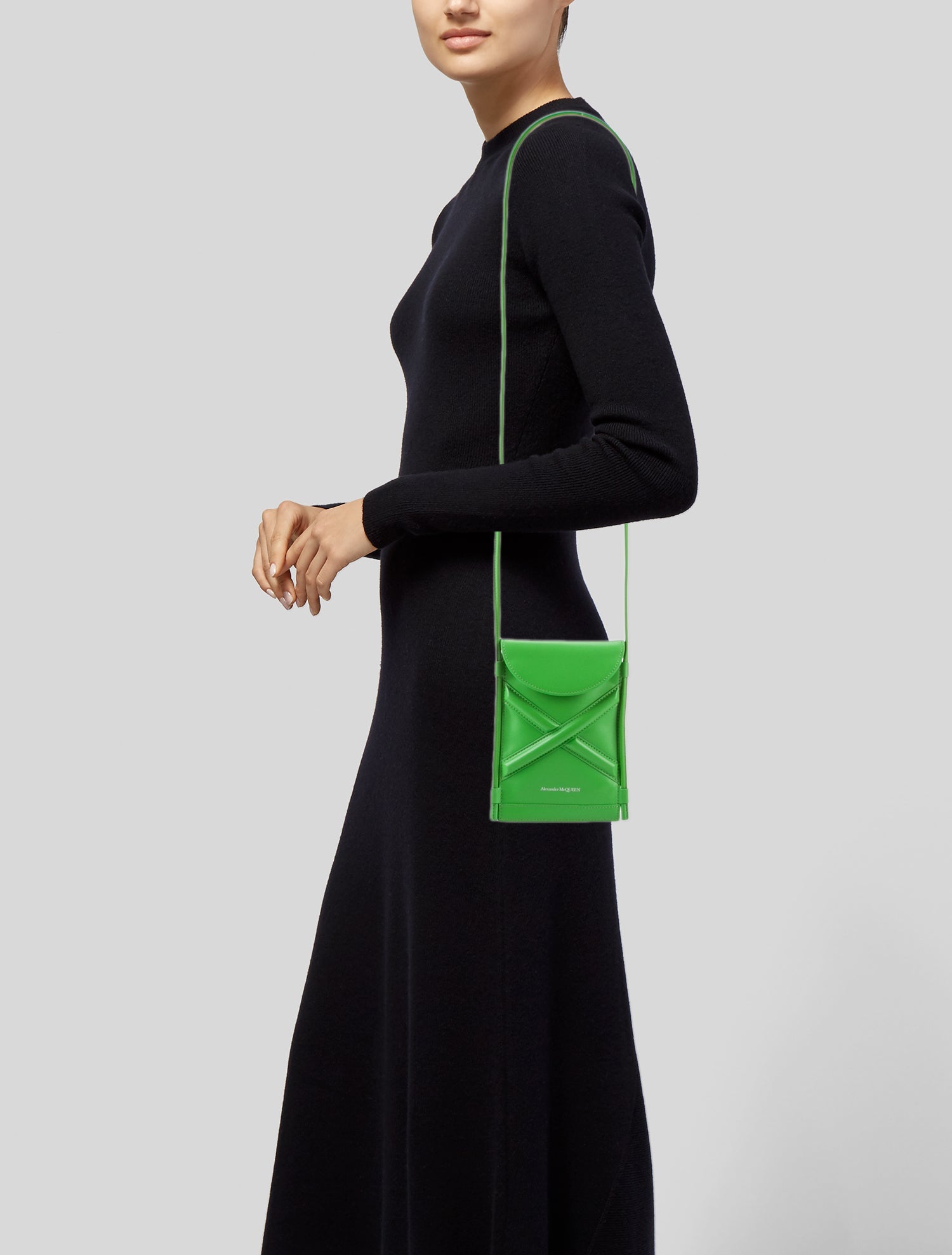 Alexander McQueen Leather The Curve Micro