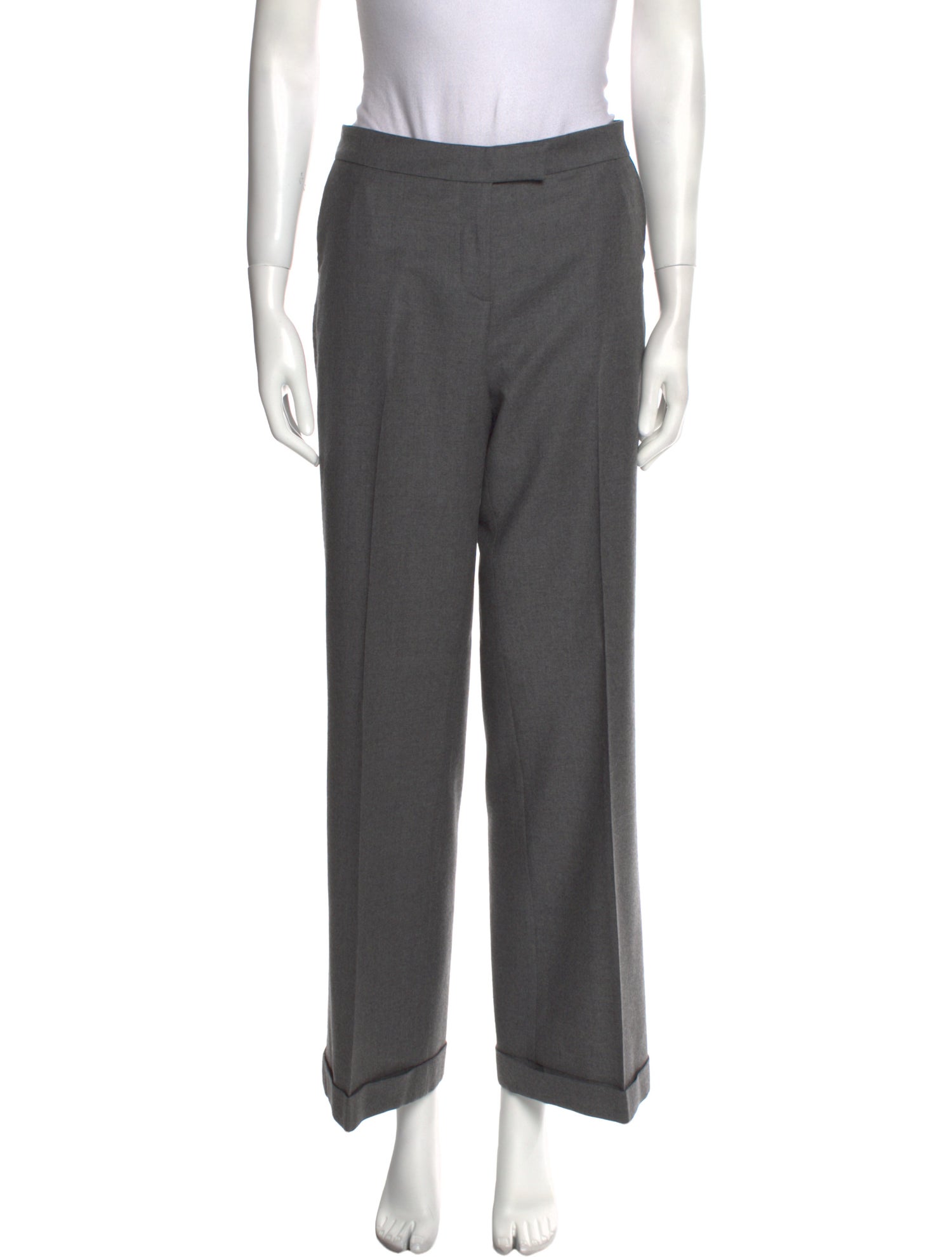 Alexander McQueen Wool Wide Leg Pants
