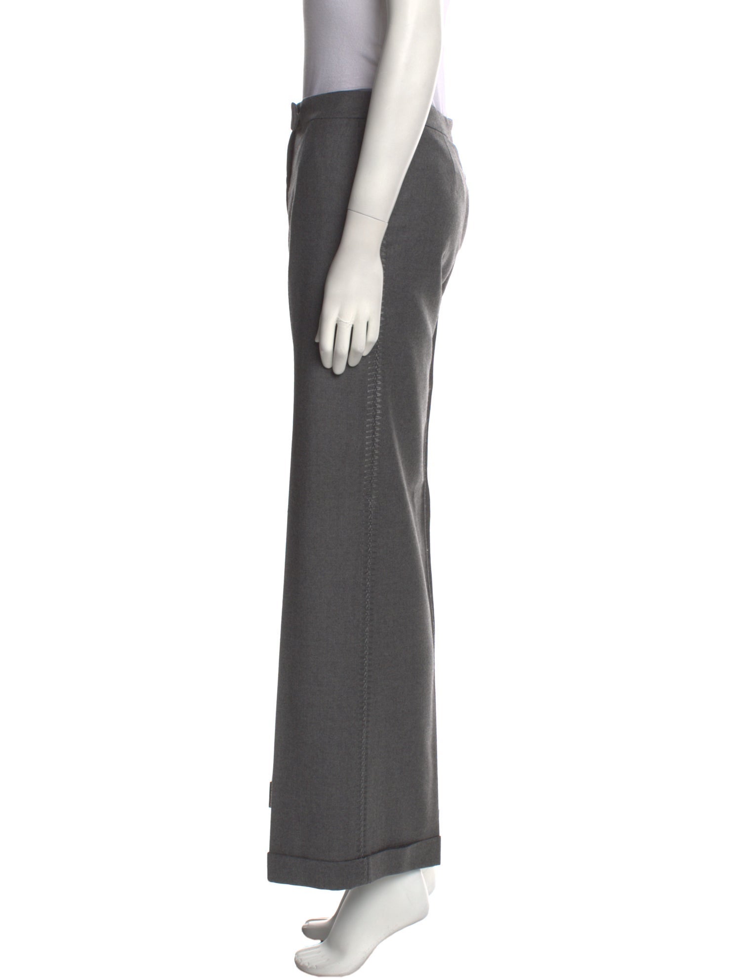 Alexander McQueen Wool Wide Leg Pants