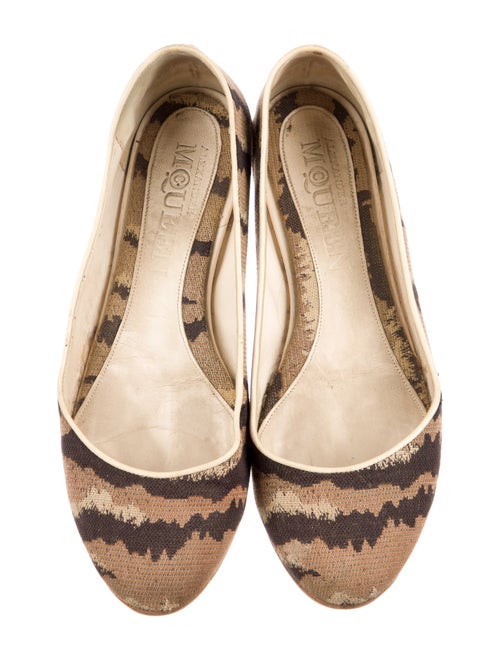 Alexander McQueen Canvas Printed Ballet Flats