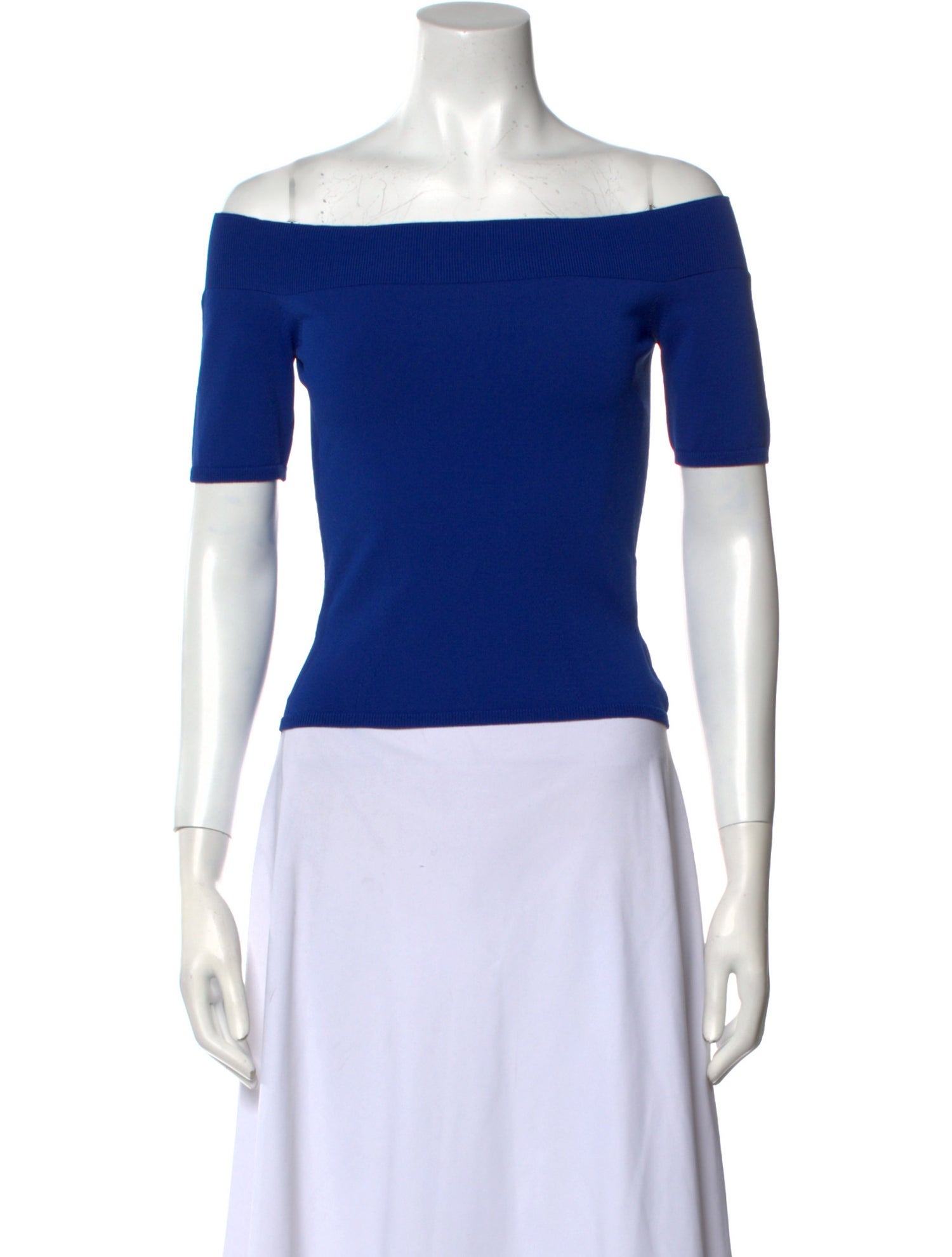 Alexander McQueen Off-The-Shoulder Short Sleeve Crop Top