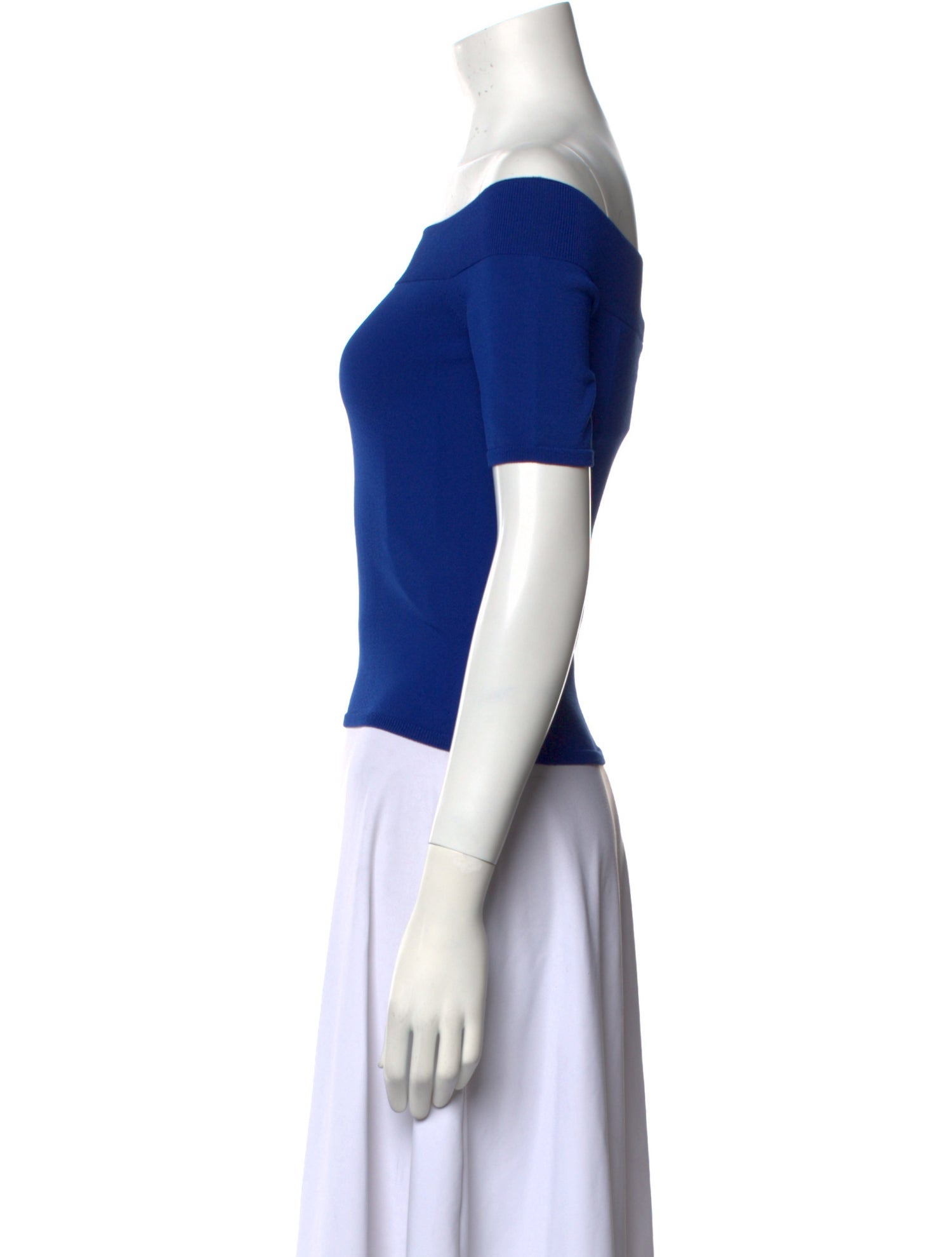 Alexander McQueen Off-The-Shoulder Short Sleeve Crop Top