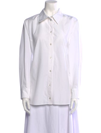Alexander McQueen Long Sleeve Button-Up Top