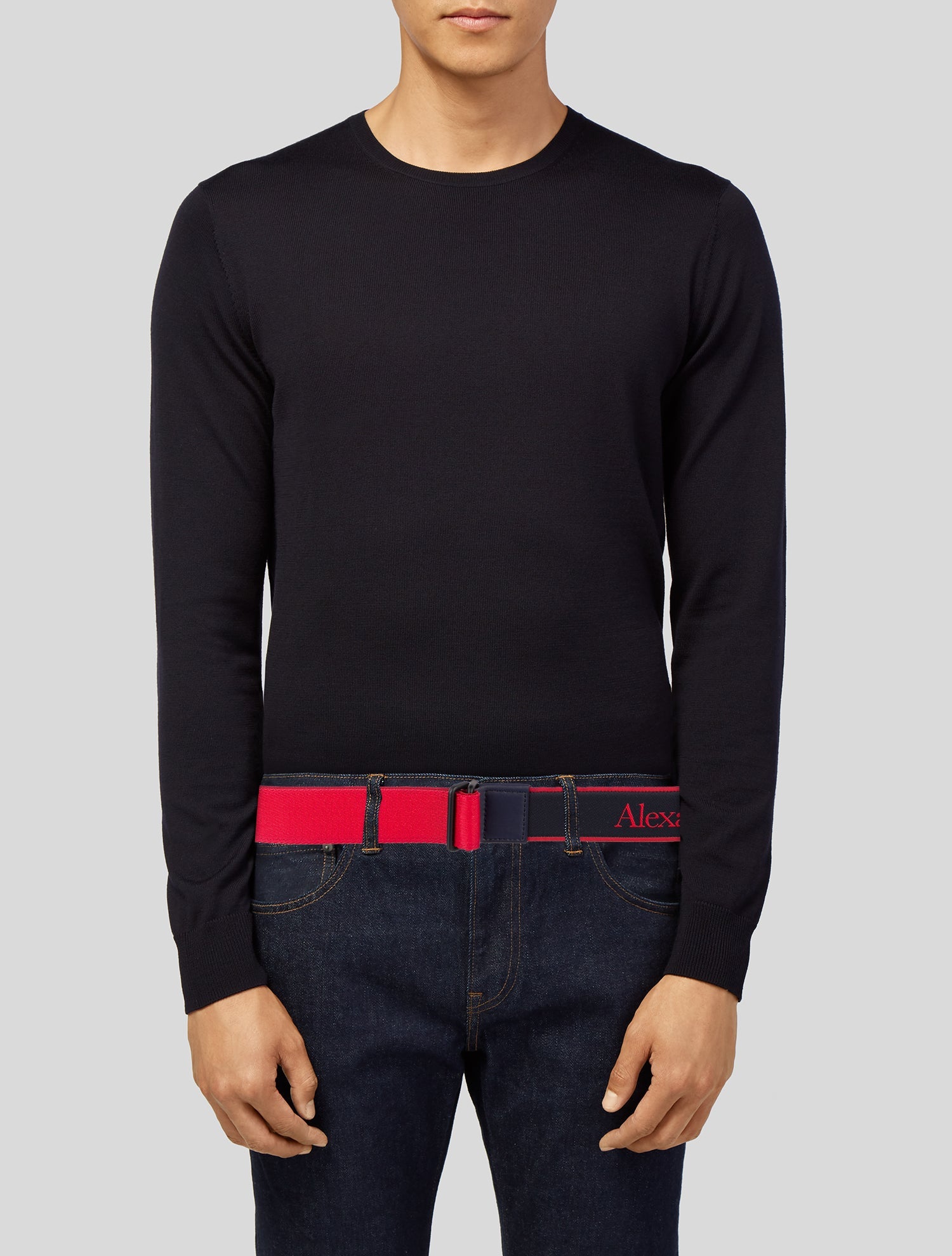 Alexander McQueen Leather Trim Embellishment Belt w/ Tags