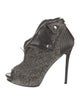 Alexander McQueen Skull Tweed Moto Boots