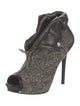 Alexander McQueen Skull Tweed Moto Boots