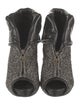 Alexander McQueen Skull Tweed Moto Boots