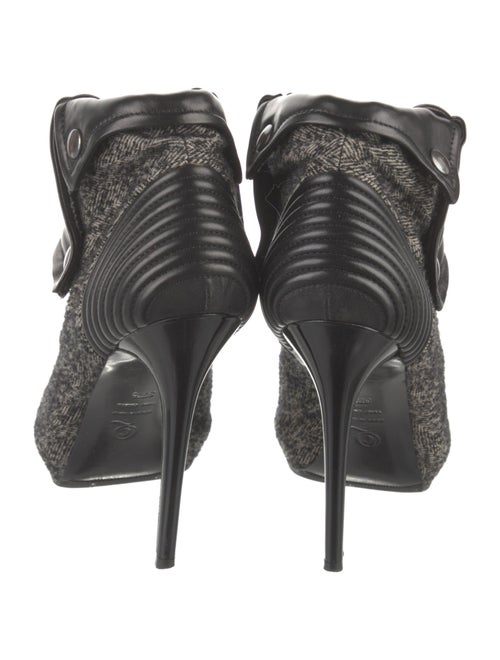 Alexander McQueen Skull Tweed Moto Boots
