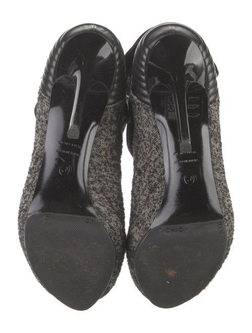 Alexander McQueen Skull Tweed Moto Boots