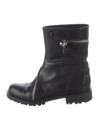 Alexander McQueen Skull Leather Moto Boots