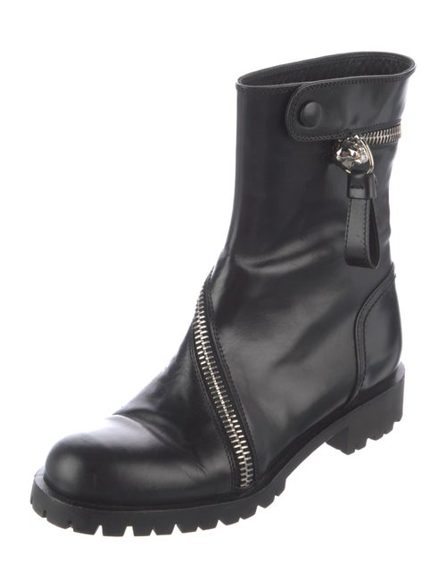 Alexander McQueen Skull Leather Moto Boots