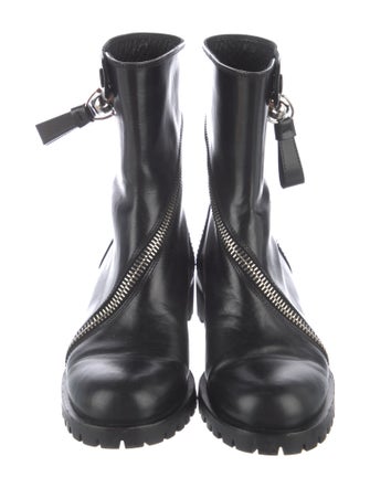 Alexander McQueen Skull Leather Moto Boots