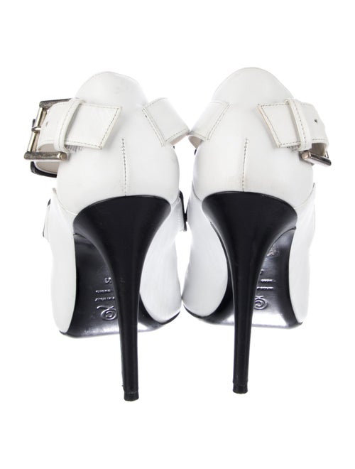 Alexander McQueen Leather Colorblock Pattern Sandals