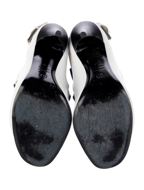 Alexander McQueen Leather Colorblock Pattern Sandals