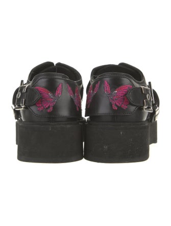 Alexander McQueen Leather Floral Print Oxfords