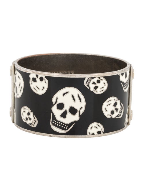 Alexander McQueen Enamel Large Skull Bangle