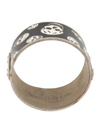 Alexander McQueen Enamel Large Skull Bangle