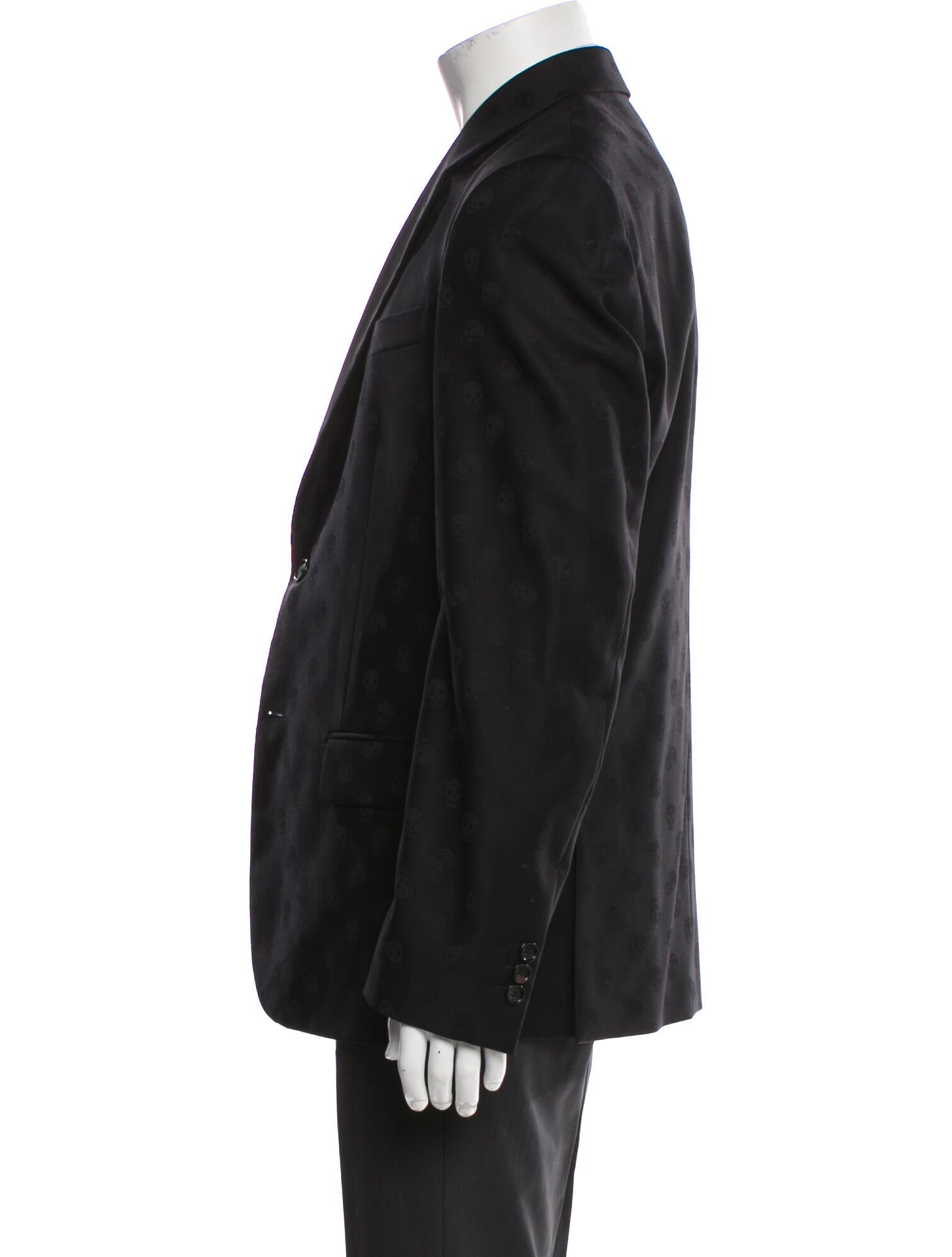 Alexander McQueen Virgin Wool Pleated Accents Blazer