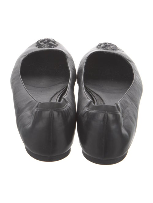 Alexander McQueen Leather Sequin Embellishments Ballet Flats
