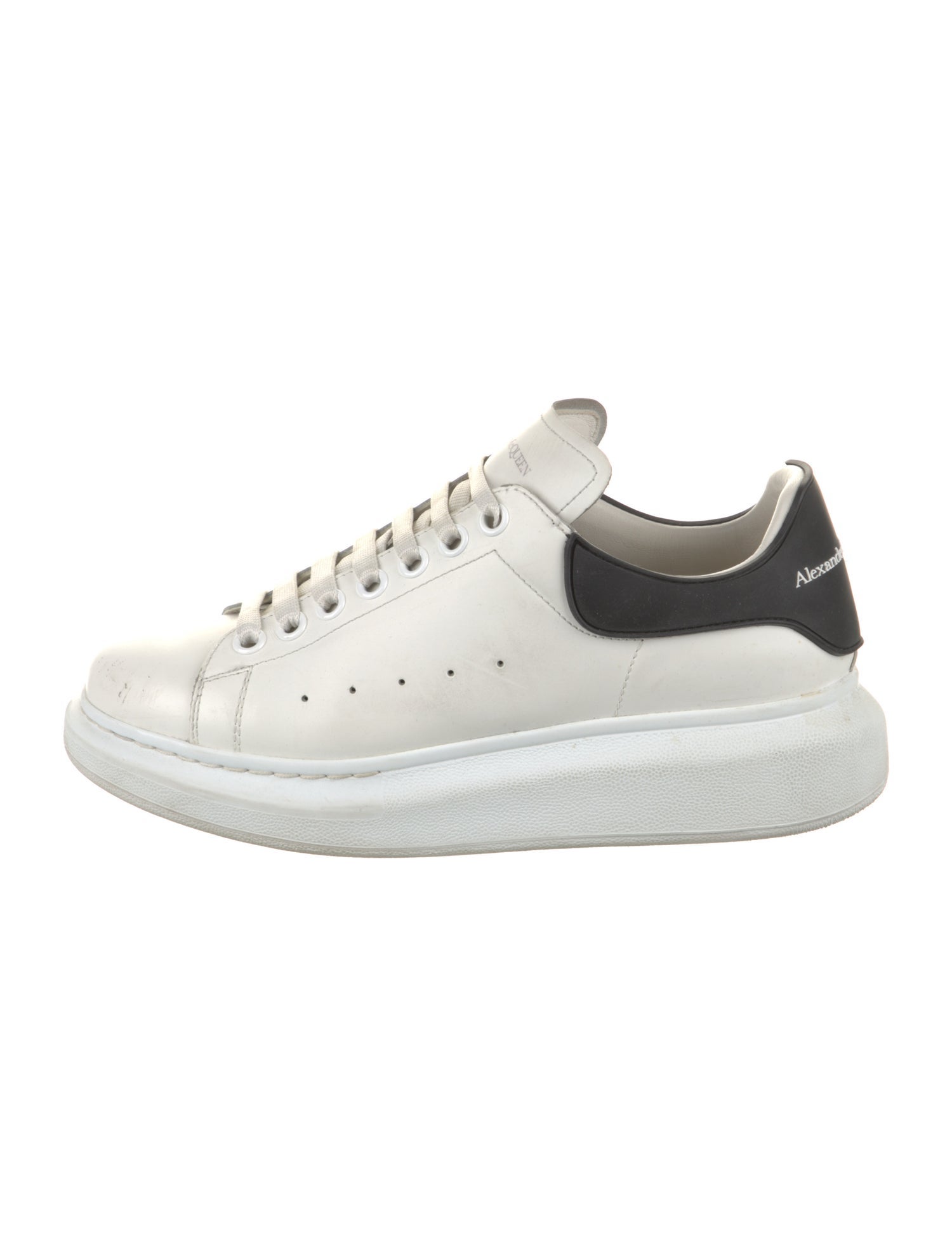 スニーカー ALEXANDER MCQUEEN WHITE LEATHER SNEAKERS Alexander McQueen Oversized Leather lace-up Sneakers | White