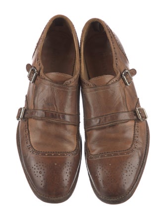 Alexander McQueen Leather Lasercut Accents Monk Straps