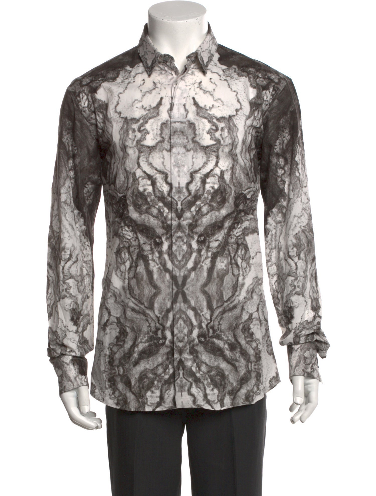Alexander McQueen Printed Long Sleeve Shirt