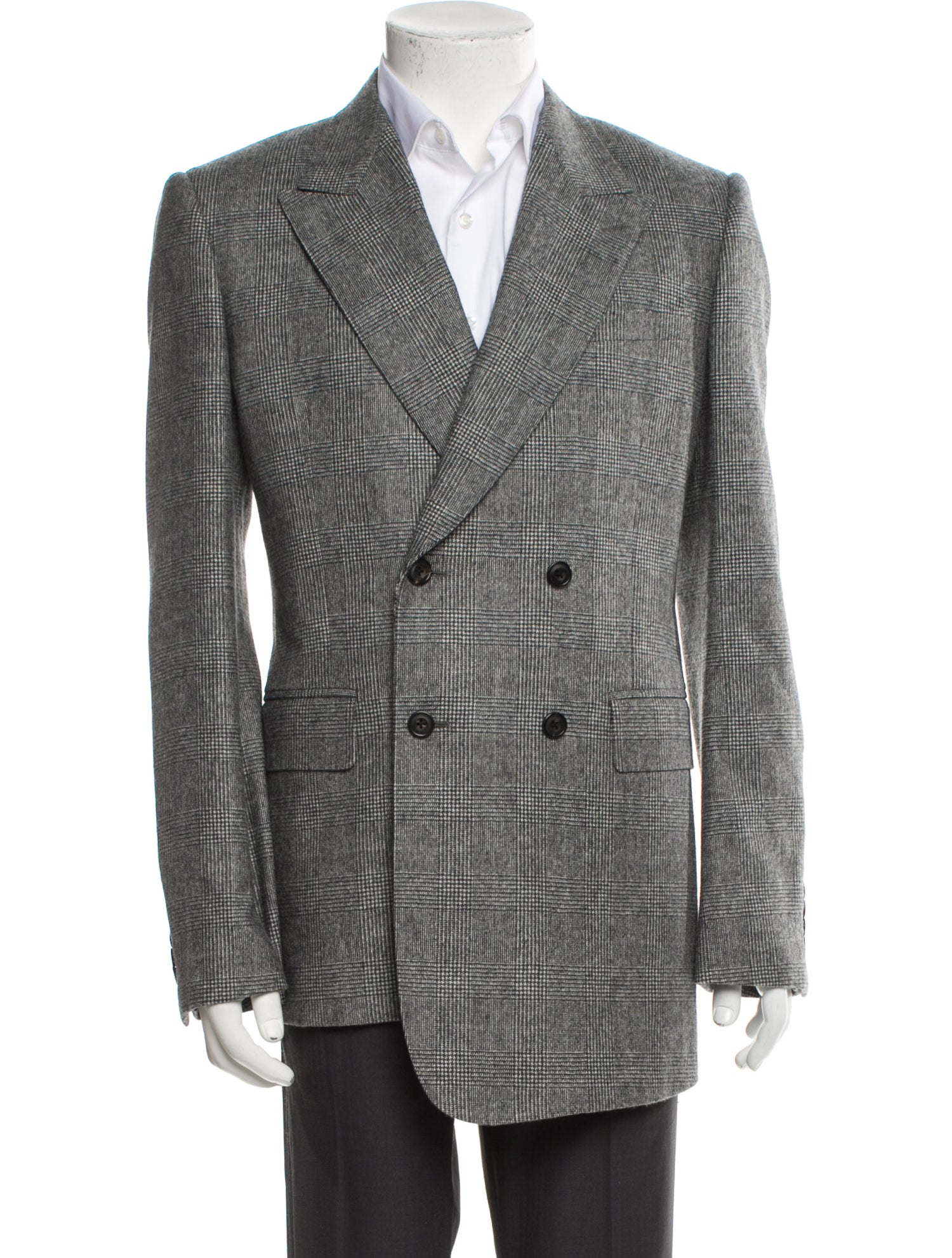 Alexander McQueen Wool Houndstooth Print Peacoat w/ Tags