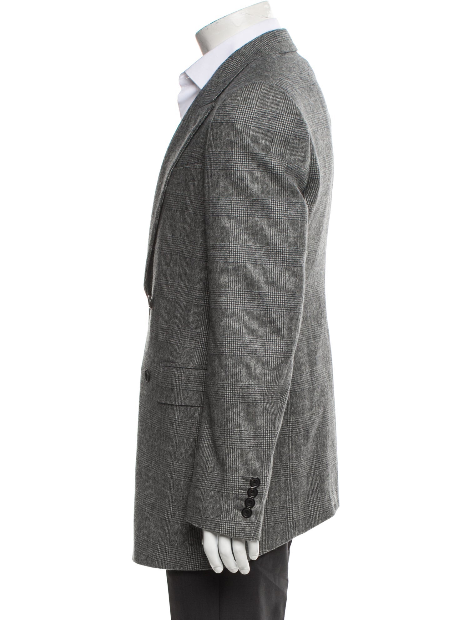 Alexander McQueen Wool Houndstooth Print Peacoat w/ Tags