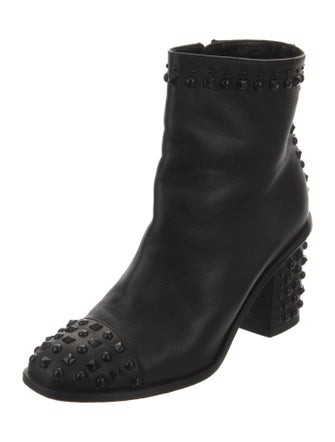 Alexander McQueen Leather Studded Accents Boots
