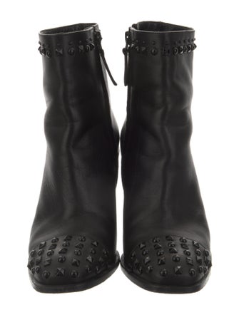 Alexander McQueen Leather Studded Accents Boots