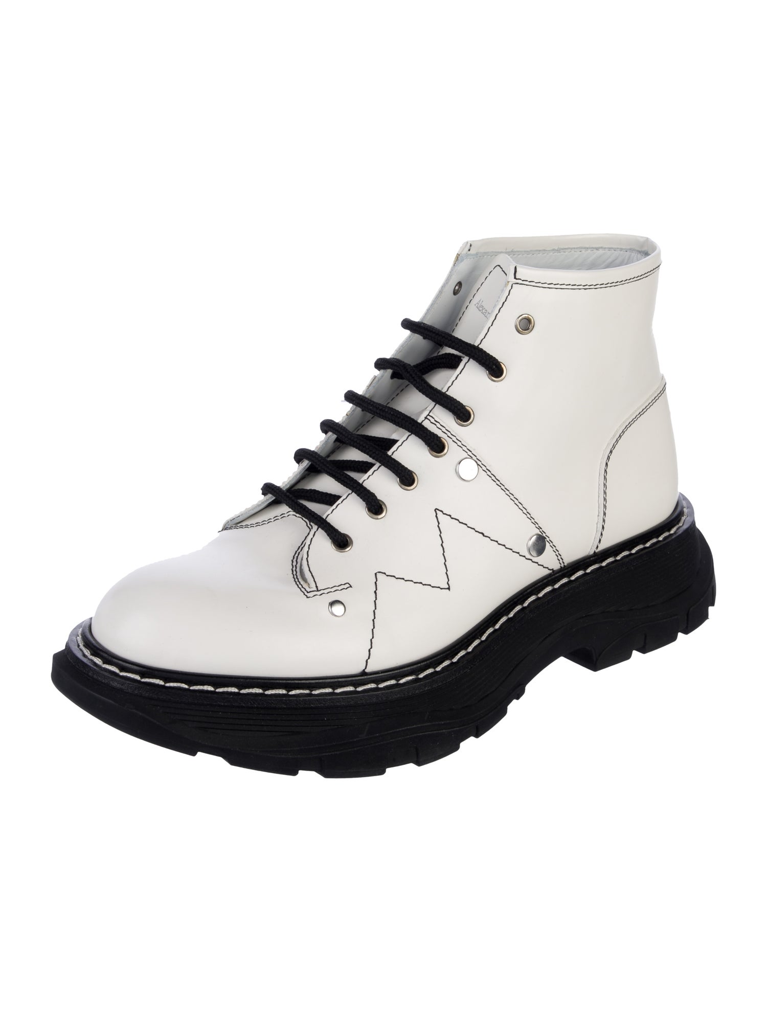 Alexander McQueen Leather Combat Boots